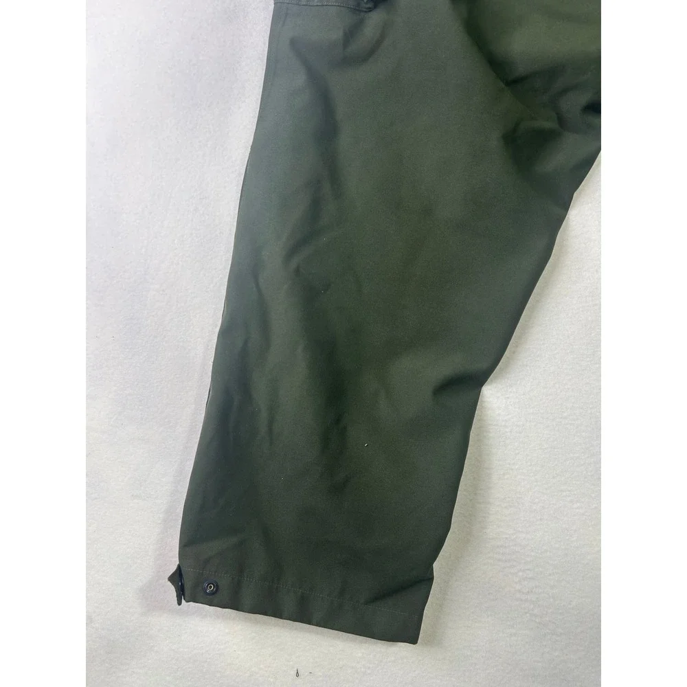 Olive Green Outdoor‎ Cargo Pants Elastic Waist Drawstring D-Ring Hiking Trousers